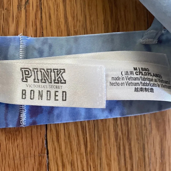 PINK Victoria’s Secret shibori bralette pull on strappy sz M or wear to as swim - Picture 3 of 3